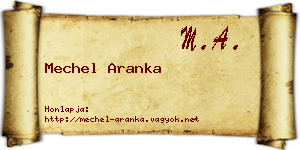 Mechel Aranka névjegykártya