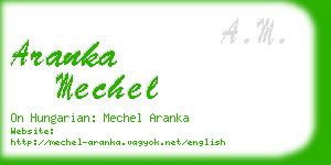 aranka mechel business card
